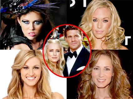 Miley Cyrus, Kendra Wilkinson, Erin Andrews, Chely Wright, David Boreanaz, Jaime Bergman Miley Cyrus, Kendra Wilkinson, Erin Andrews, Chely Wright, David Boreanaz, Jaime Bergman